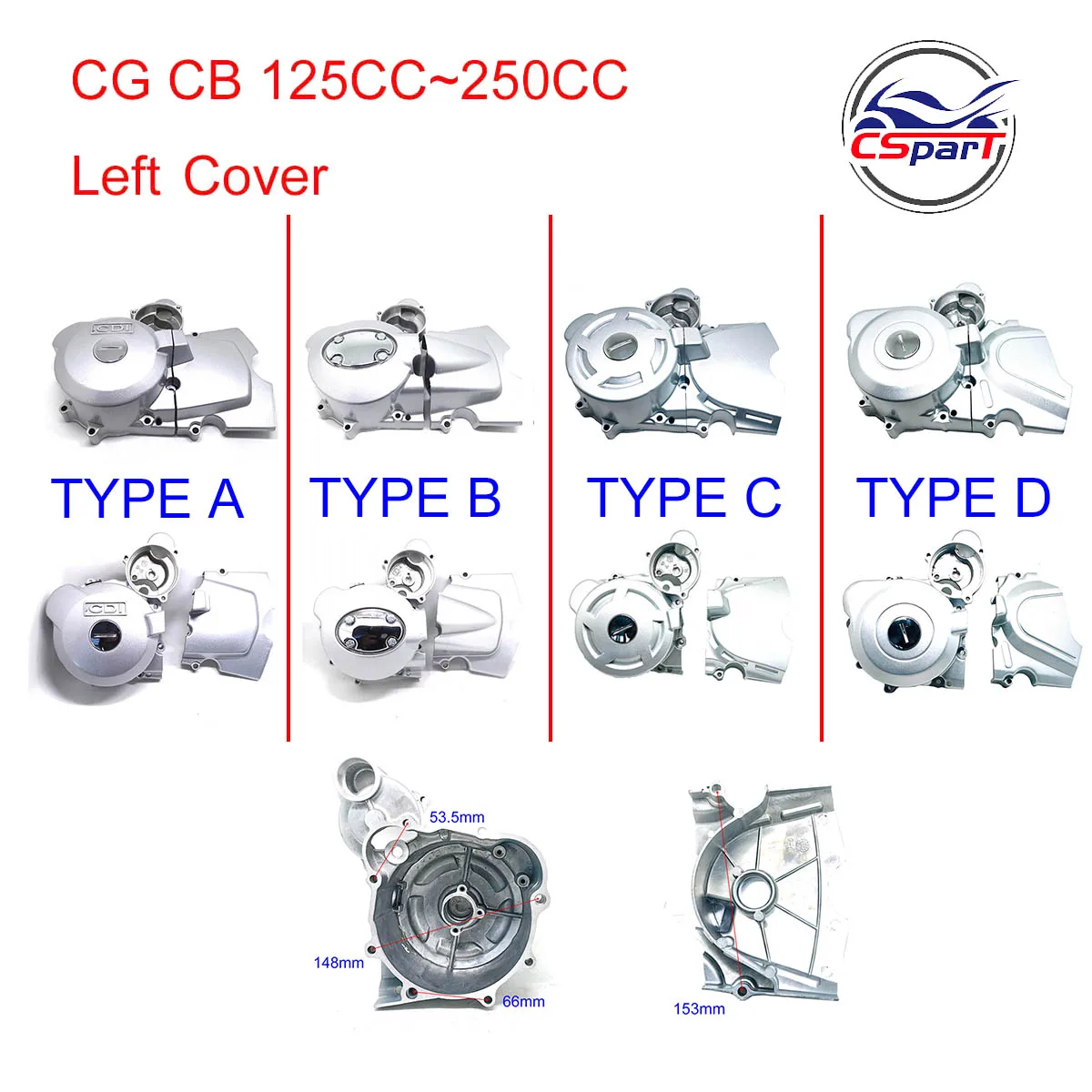 Engine Magnetor Sprocket Side Cover 125CC 150CC 200CC 250 For Honda CG CB Dirt Pit Bike ATV Lifan ZongShen Shineray BaShan