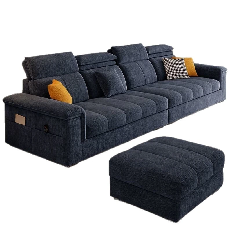 Cream Blizzard Neil Sofa Living Room Simple Straight Fabric Sofa