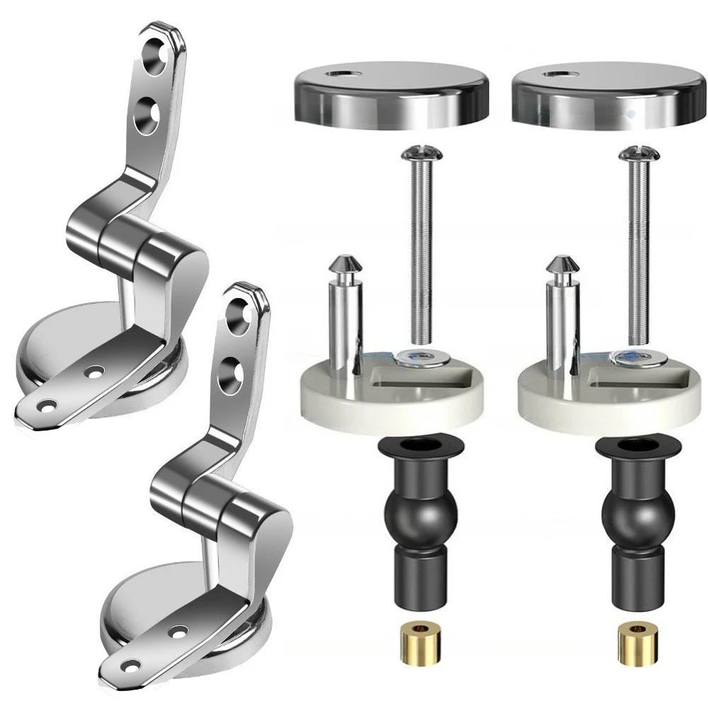 Toilet Seat Bolts & Screws Quick Release Top Hinge Fixings Expanding Rubber Top Nut Screws Universal Toilet Seat Replacement Kit