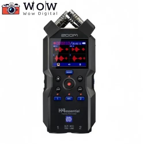 Zoom H4essential 4 Track 32-bit float Handy Recorder with Dual A/D Converters and 130 dB SPL XY Mic for Interviews and Podcasts