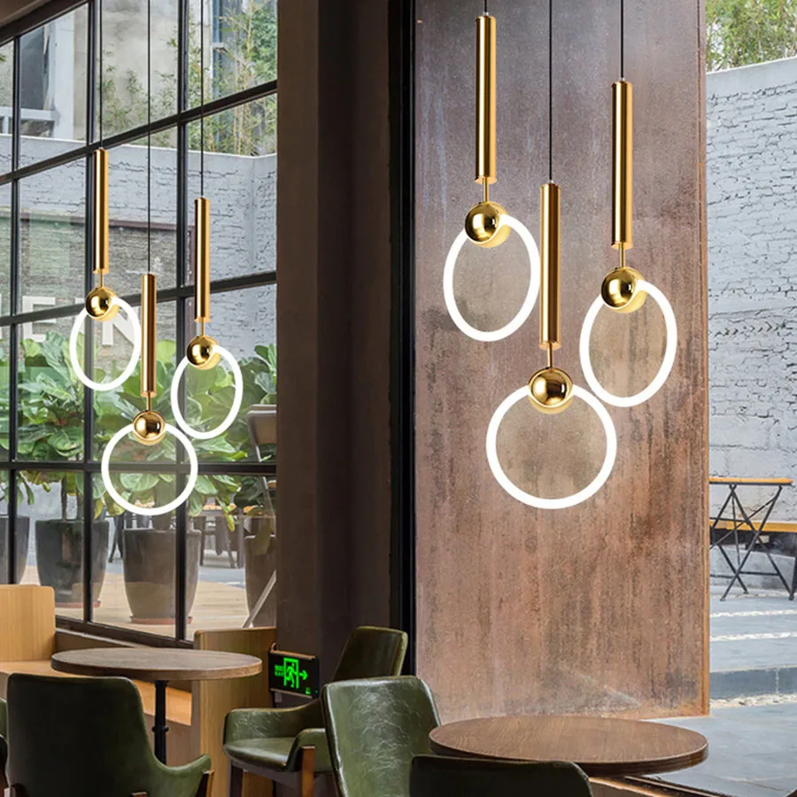 Lampe LED Suspendue avec Anneau localité, Luminaire Décoratif d'Nik, Idéal pour une Chambre à Coucher, une Cuisine, une Salle à Manger ou un Magasin de Bar