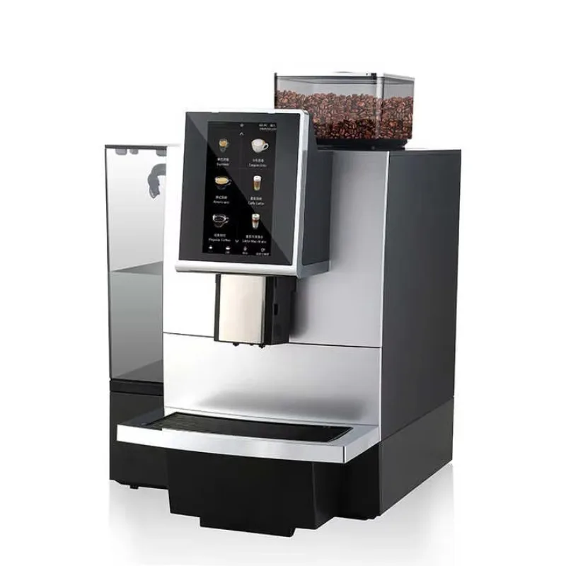 Commercial Super Automatic Espresso Coffee Machine Multi-Language Smart Bean to Cup Cappuccino Food Processing Machinery