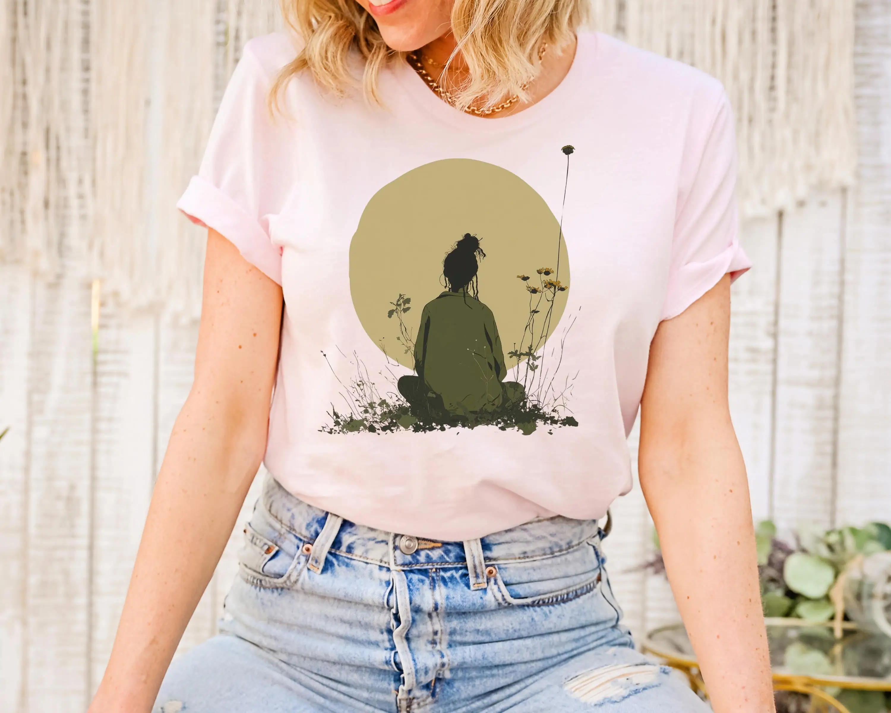 

Женская футболка больших размеров в стиле ретро, духовная, в стиле дзен, хлопковая дышащая модная и универсальная уличная одежда унисекс большого размера