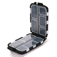 2 Pcs PVC Waterproof Bait Box Large Capacity Lure Storage Case Multi Grid Tackle ganizer Small Portable Fishing for Hooks