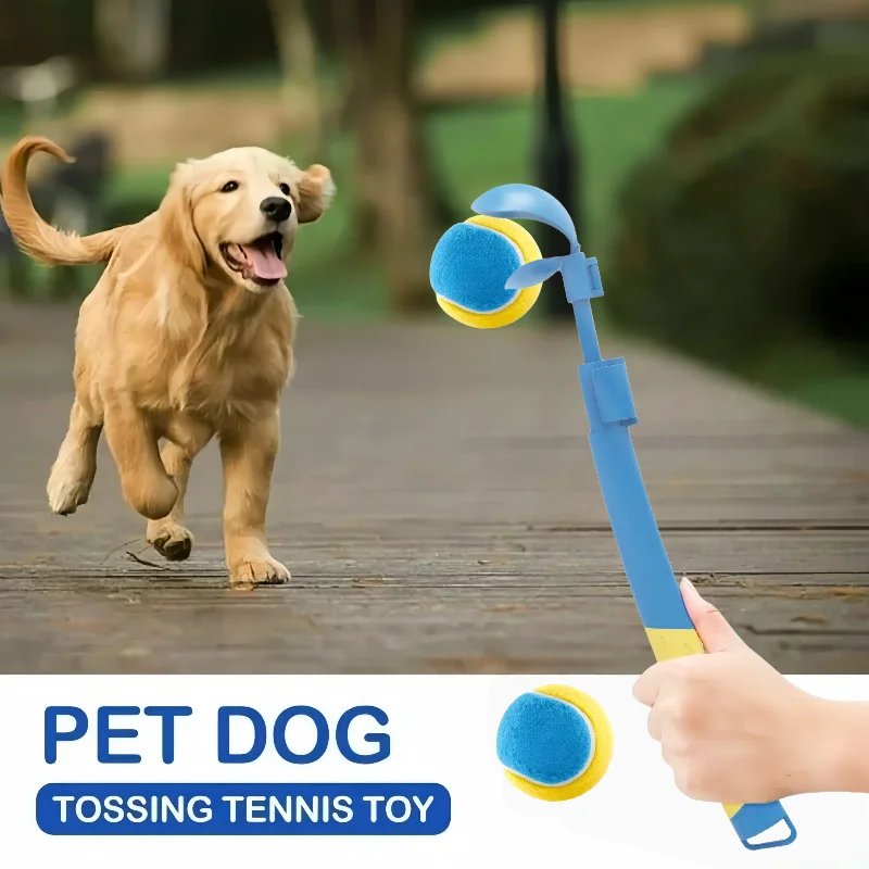 

Outdoor Camping Dog Ball Launcher - Adjustable Stretchable Thrower for Tennis/Training Balls Chew Toy Fetch for Pets