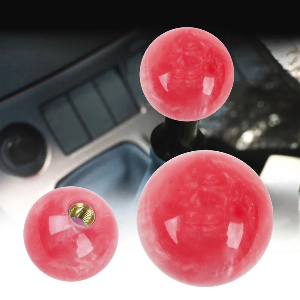 

Round Ball Shift Knob Car Gear Stick Shifter Knobs Shifting Lever Head With Adapters For Most Transmission Vehicles