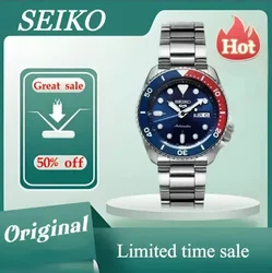 Original SEIKO Watch SRPD53K1 for Seiko 5 Series Men's Watches Calendar Waterproof  Steel Band Round Rotatable Wristwatches