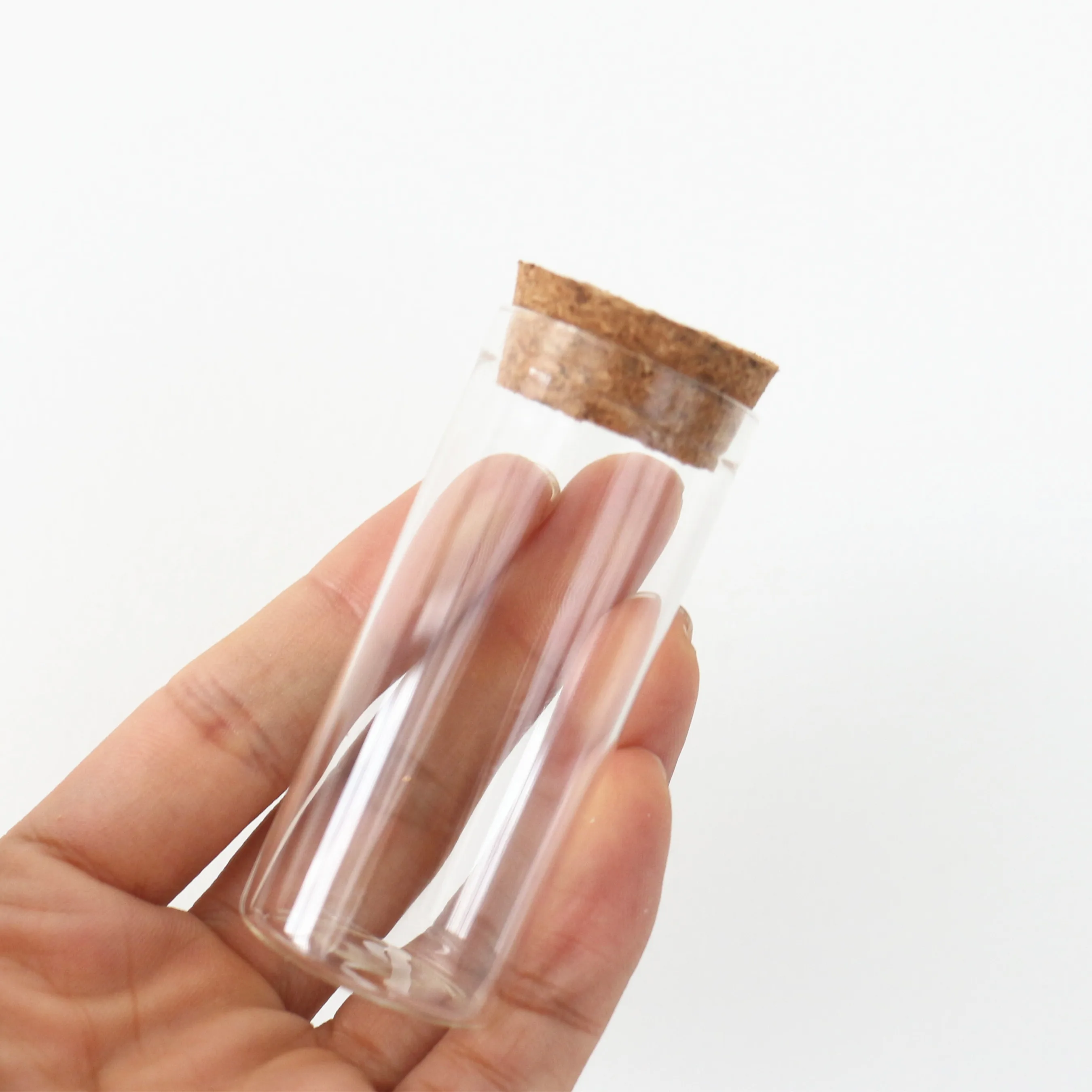 

24 Pcs/lot 26*30*70mm 30ml Small Glass Bottle Dragees Glass Jars Test Tube Spicy Storage Container Transparent Vials DIY Craft