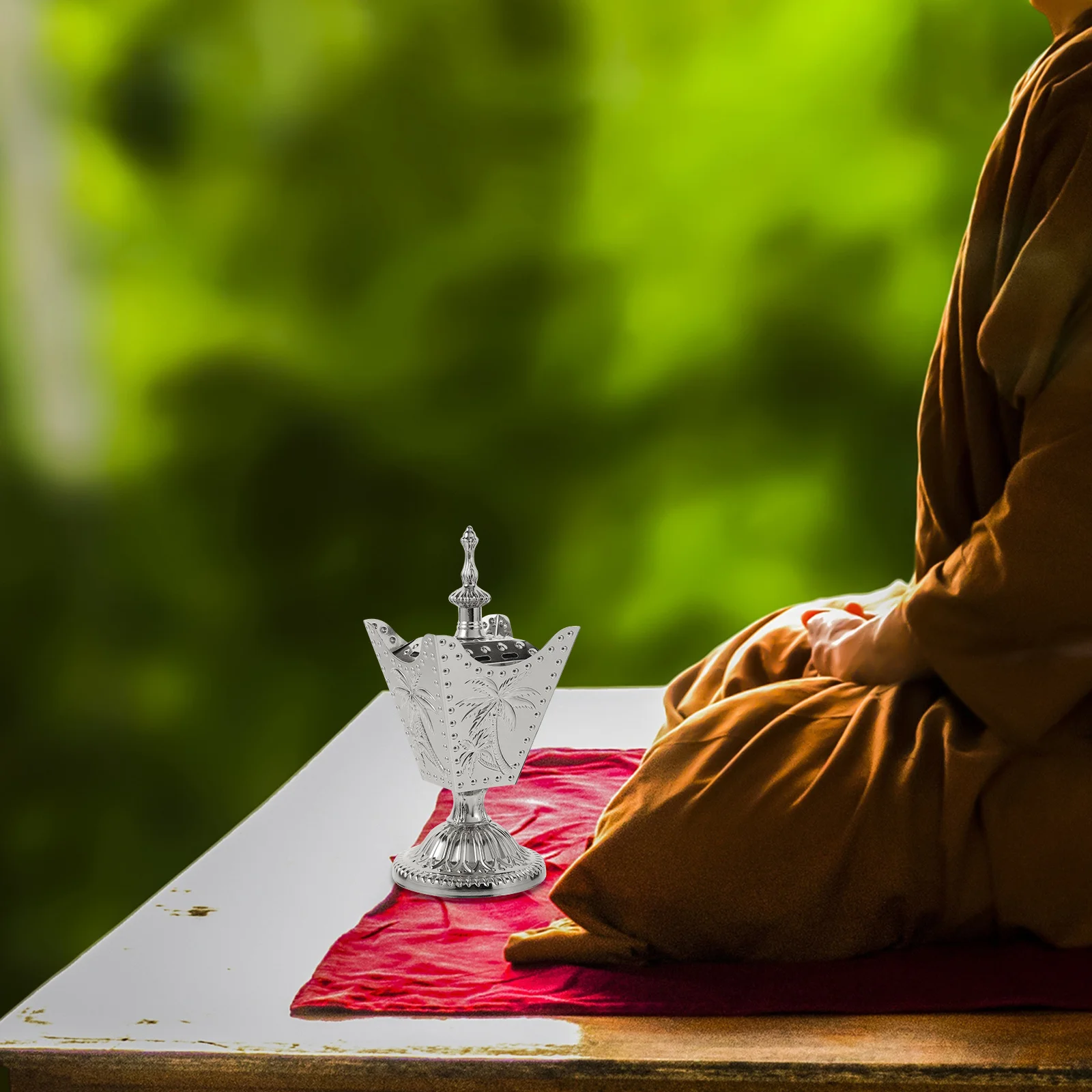 

Metal Incense Burner Retro Electric Censer Vintage Aroma Burner Portable Home Decor Table Ornament Plug In Incense Heater