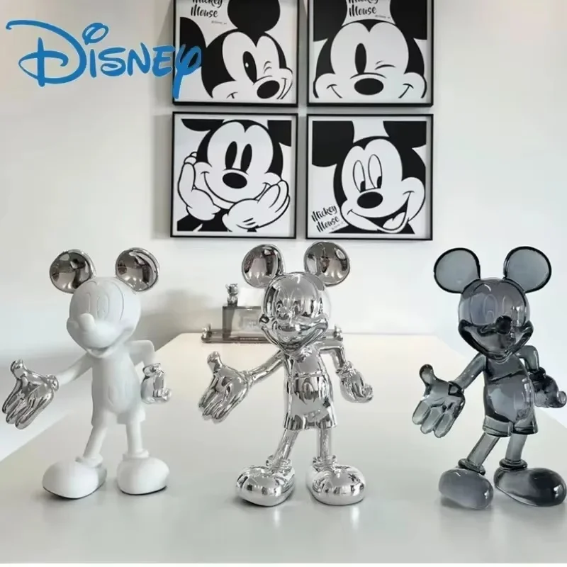 Hot Sale 29cm Simple Modern Minnie Mickey Mouse Figure Resin Statue Collect Doll Model Living Room Exhibition Doll Festival Gift