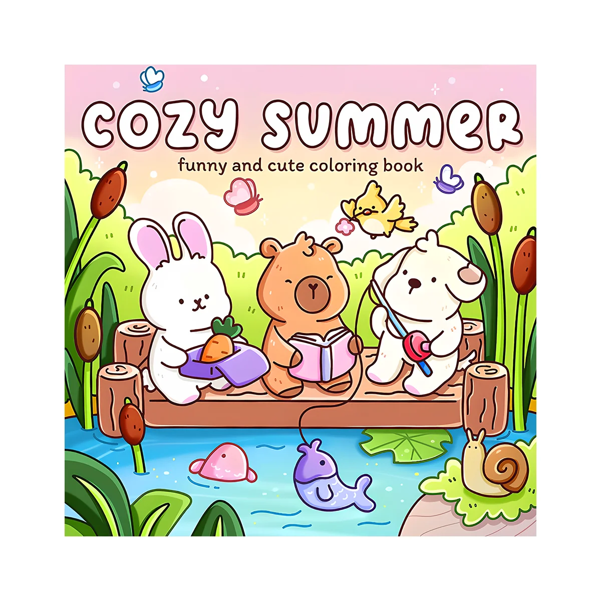 Gezellig zomers grappig en schattig kleurboek voor volwassenen Leuk tekenboek Perfect schildercadeau voor feest en verjaardag - afbeelding 2