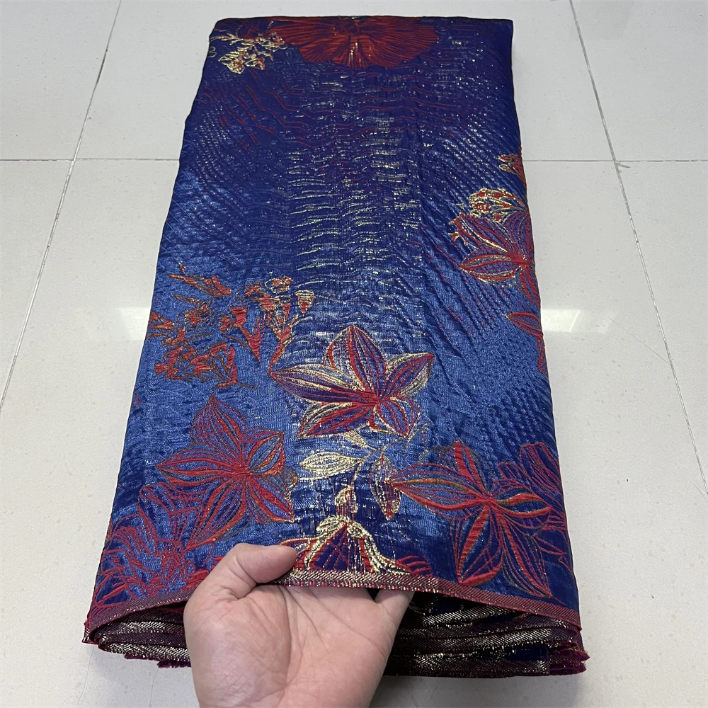 

NEW HighQuality African Nigerian Tulle Lace Fabric Organza Embroidery Guipure Brocade Jacquard Wedding Dresses Party Gowns 5Yard