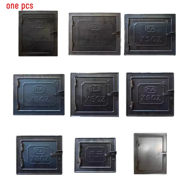 1PCS Chimney Access Door for Fireplace Firewood Ash Dump Wood Stove Door Replacement Vertical / Horizontal Furnace Door in Steel