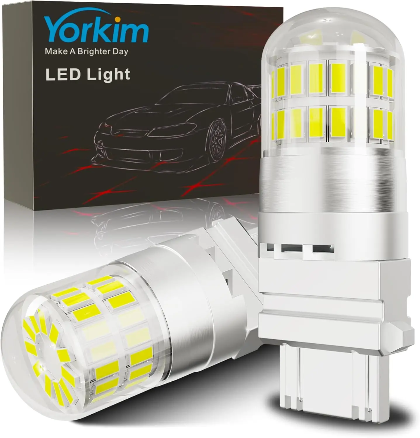 

3157 LED Bulb White, 500% Super Bright, 3156 3056 3057 4157 3047 4057 3457 4114 LED Bulbs for Backup Reverse Tail DRL Parking Li