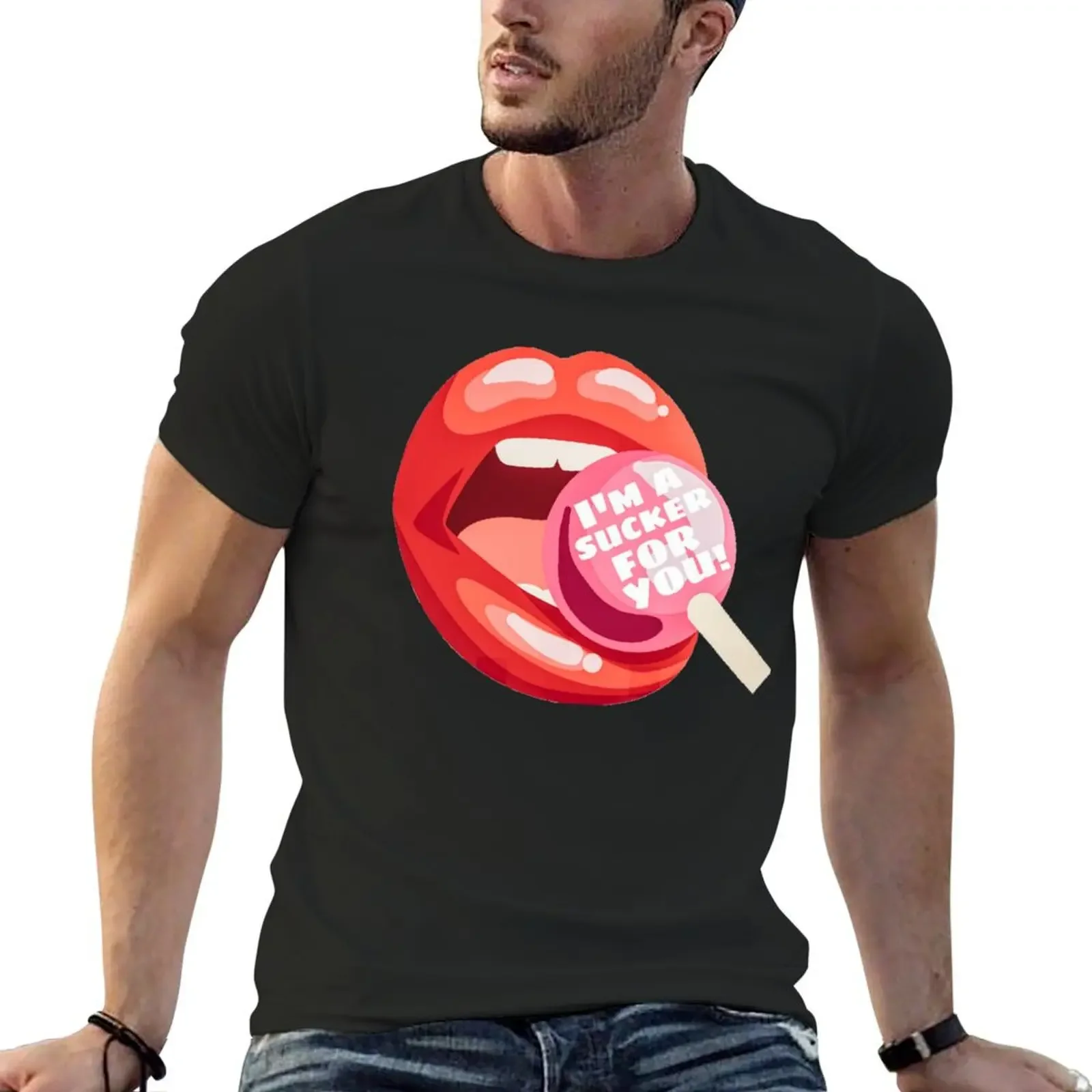 

I'm a Sucker for You! T-Shirt oversizeds anime figures cute tops tee shirts for men