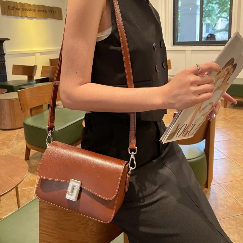 Новая модная кожаная женская сумка на одно плечо в пучок, верхний слой из коровьей кожи растительного дубления, Высококачественная сумка тофу, Изысканная сумка через плечо