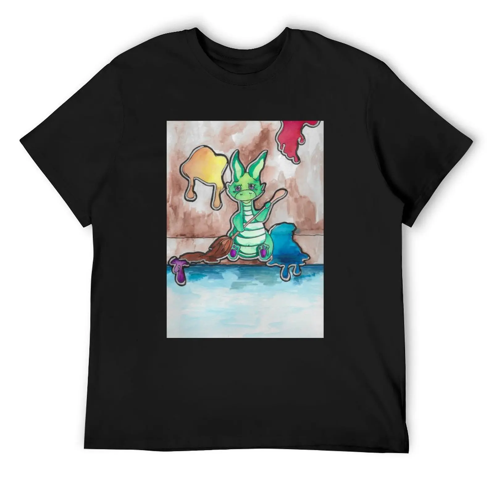 painter dragon T-Shirt anime t shirts aesthetic clothes vintage graphic tee quick-drying mens graphic t-shirts big and tall