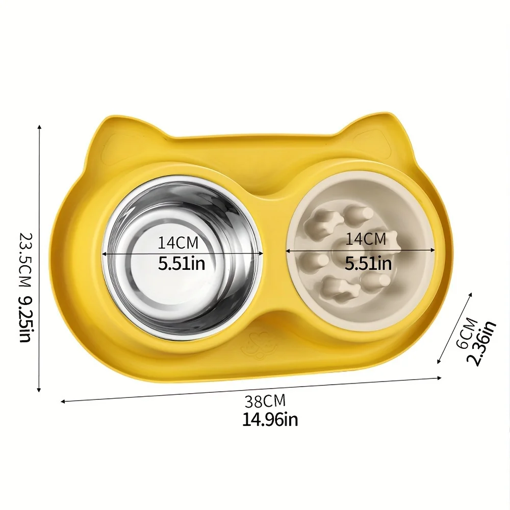 Slow Food Bowl for Small Dogs Choke-proof Slow Eating Pet Feeder Bowls Non-slip Puppy Cats Food Container PP Plate Pet Supplies