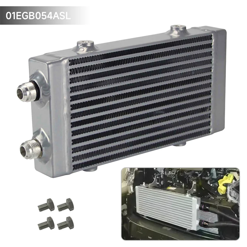 Universal Oil Cooler  Small Bar and Plate Dual Pass  Core:9.5"x5.5"x1.58" - Image 3