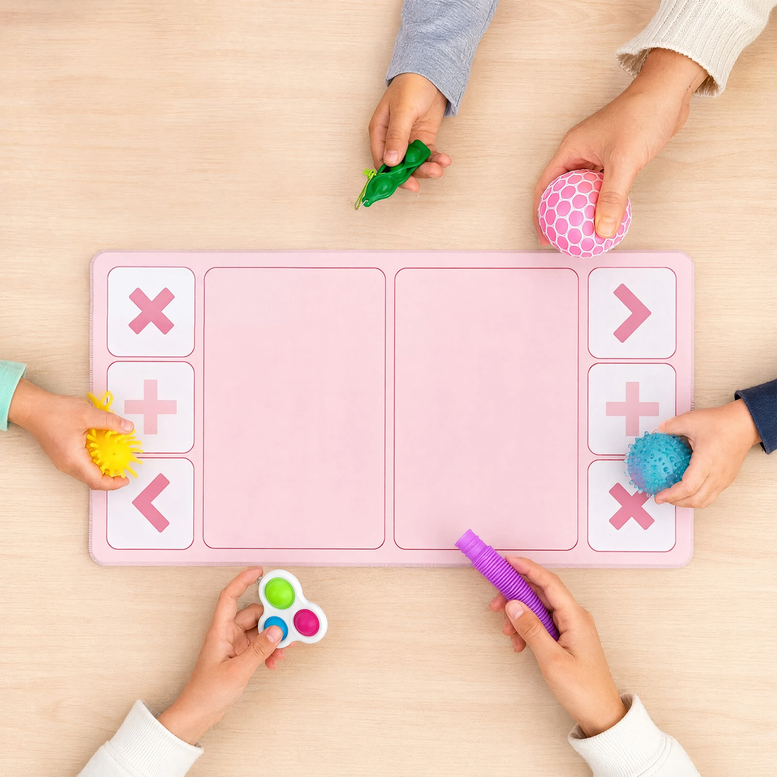 Squishy Trading Mat, Fidget Trading Board for Squishies, Accept Add More Decline Trading Station, Fair Trade Playmat for Playmat