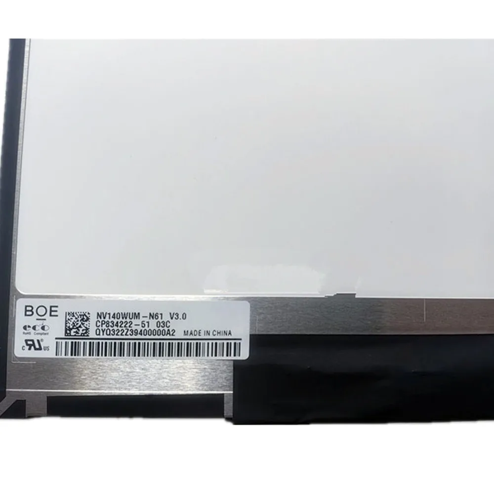 Imagem -03 - Tela Lcd Ips para Laptop 14.0 Polegada Nv140wum-n61 V3.0 se Encaixa Alpha Uh90 h1 Uh-x h1 Substituição do Painel de Exibição Wuxga 1920x1200 30 Pinos