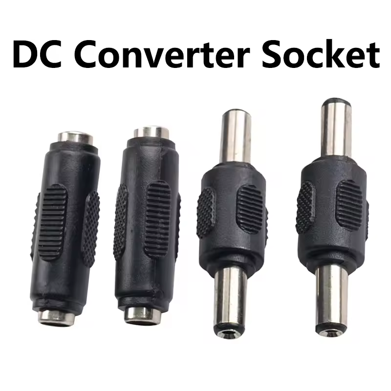 DCコネクタプラグ変換ヘッドジャック、ダブルオス-メス-メスパネル、cctv取り付けアダプタ、5.5x2.1mm、5個、20個