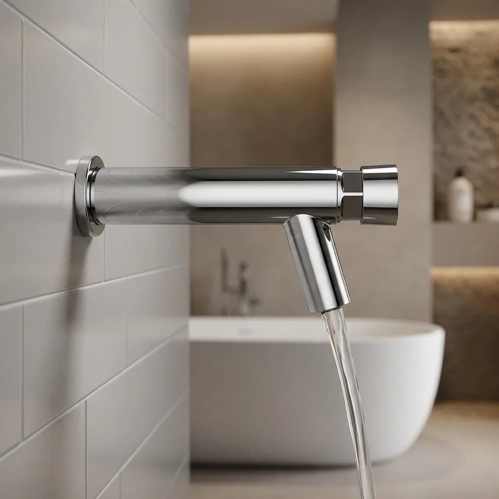 Extended 16 Inch Bathtub Faucet Spout With Diverter For Wall Mount Copper Pipe Bathroom Plumbing Fixture Silver