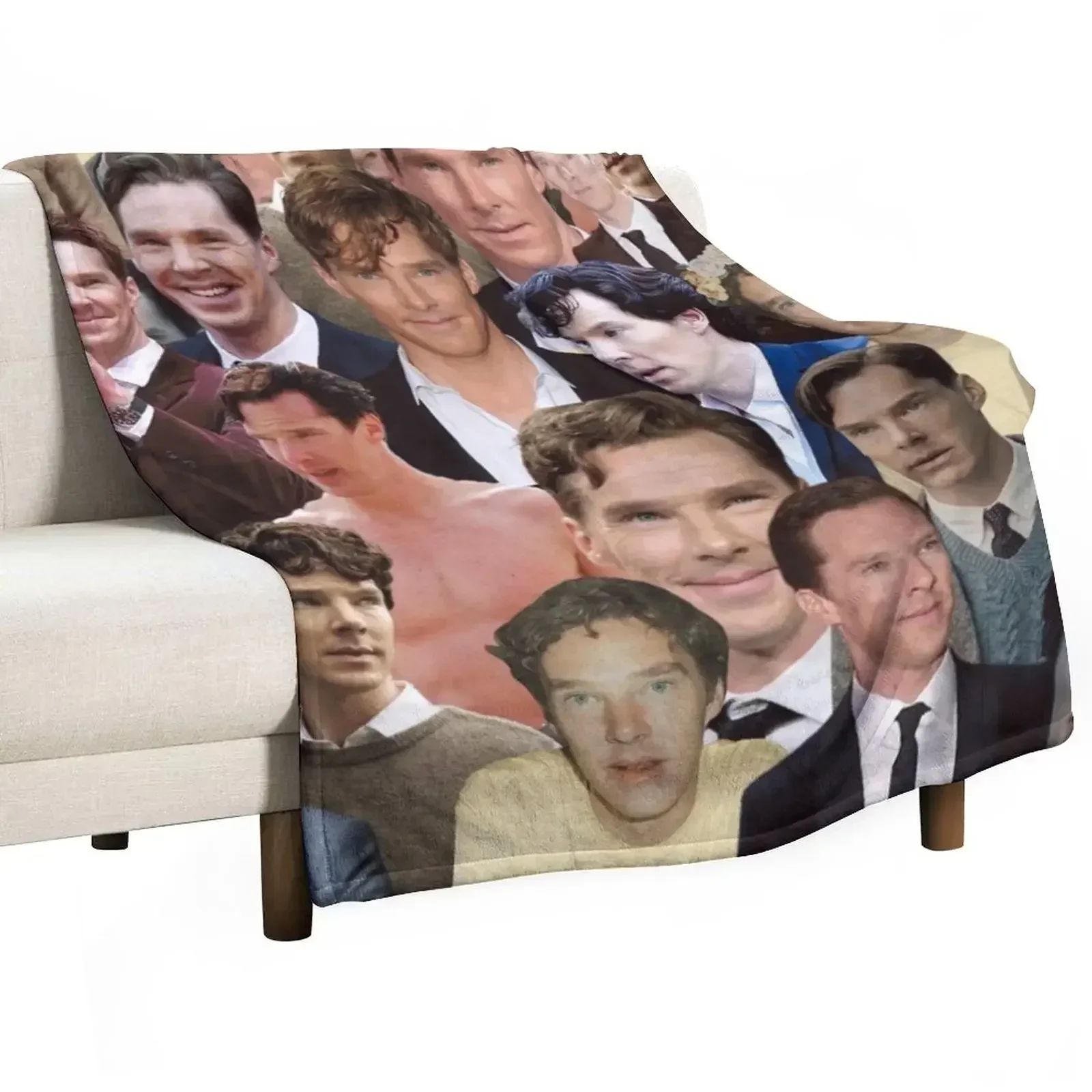 

Benedict Cumberbatch photo collage Throw Blanket Decoratives wednesday Blankets