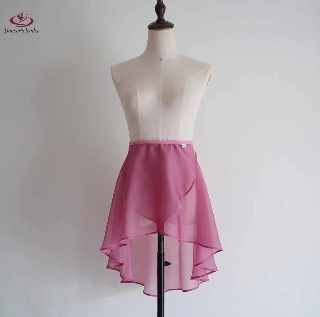 Ballet Short Skirt Elastic Lace Rose Pink Women's Dance Skirt Gymnastics Ballet Clothing Lyrical Dance Art Examination Skirt