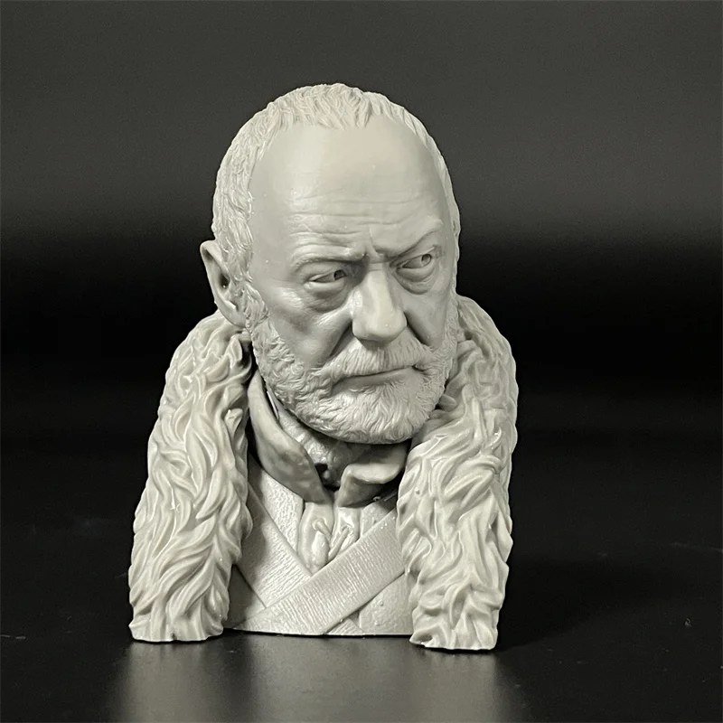 1/10 Scale Davos Resin Bust Unpainted Figures Resin Model Figurines Miniature Collection Hobby Toys