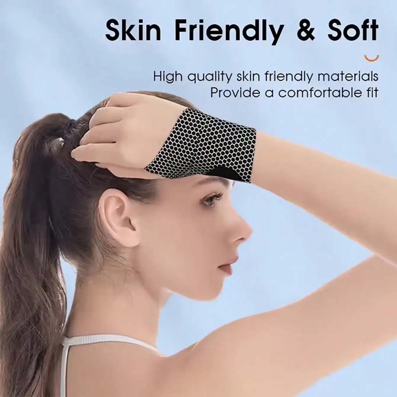 3Pcs Sports Protective Gear Set, Including Wristbands, Knee Braces, And Ankle Supports, Suitable For All Seasons. Provides Support For Knees, Ankles, And Wrists, Ideal For Running, Ball Sports, Fitness Training, And Everyday Use. Features A Heated Black D
