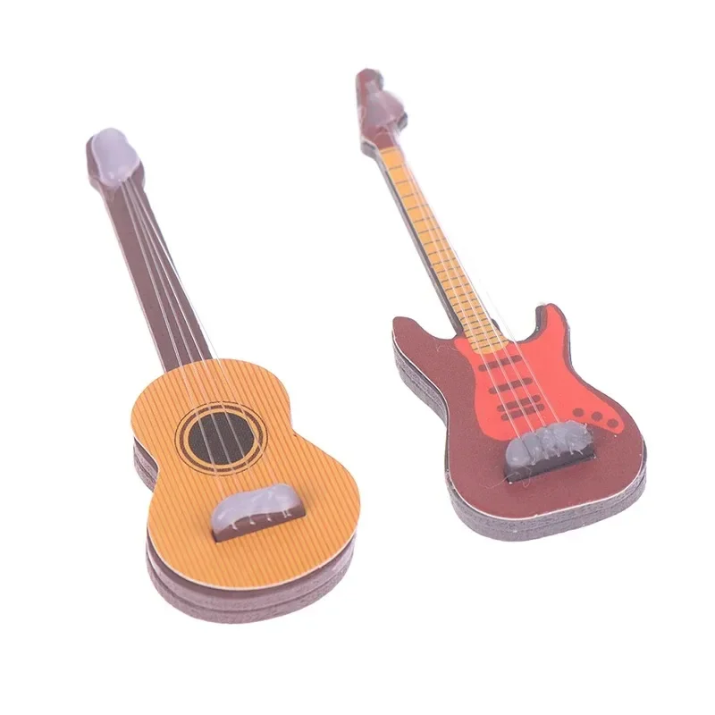 1:12 Scale Dollhouse Mini Electric Guitar Model Miniature Musical Instrument Doll House Scene Decor Accessories