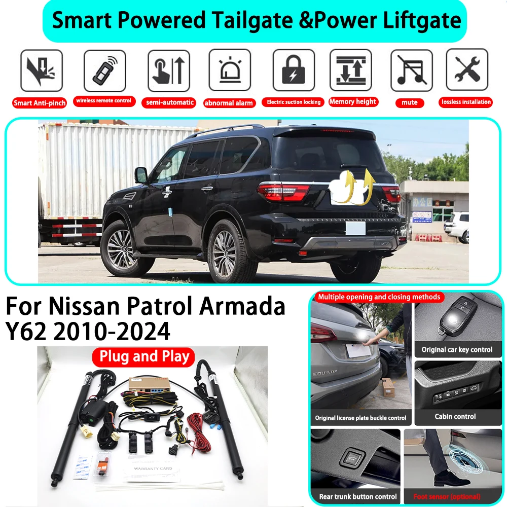 for Nissan Patrol Armada Y62 2010-2024 OEM Smart Automatic Powered Tailgate Electric Power Tailgate Lift Kit Key Close