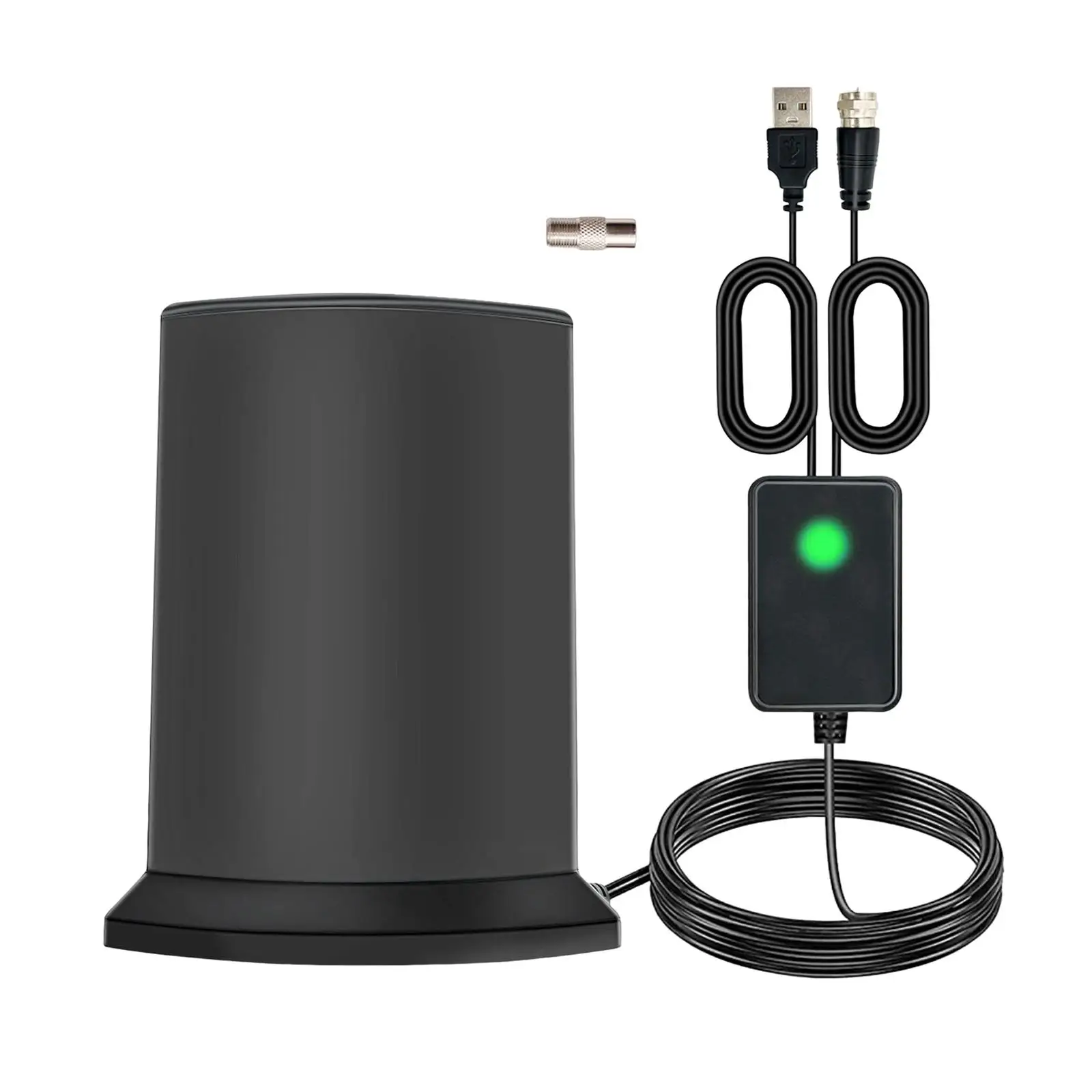 Digital TV Antenna Compact Support 1080P Long Range Reception 16ft Cable