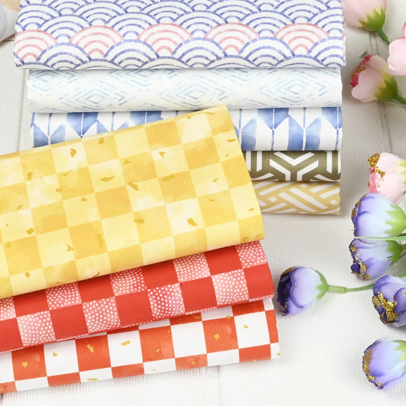 

Printed Geometric Pattern Kids 100% cotton Twill Fabric,Patchwork Cloth,DIY Sewing Quilting Fat Quarters Material For Baby&Child