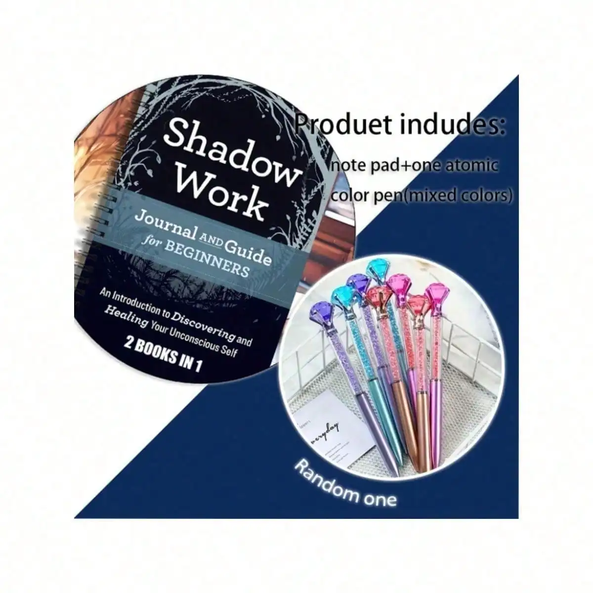 1pc 2-In-1 Shadow Workbook for Beginners - Guided Exercises, Inner Healing & Self-Awareness Tool, Perfect Gift
