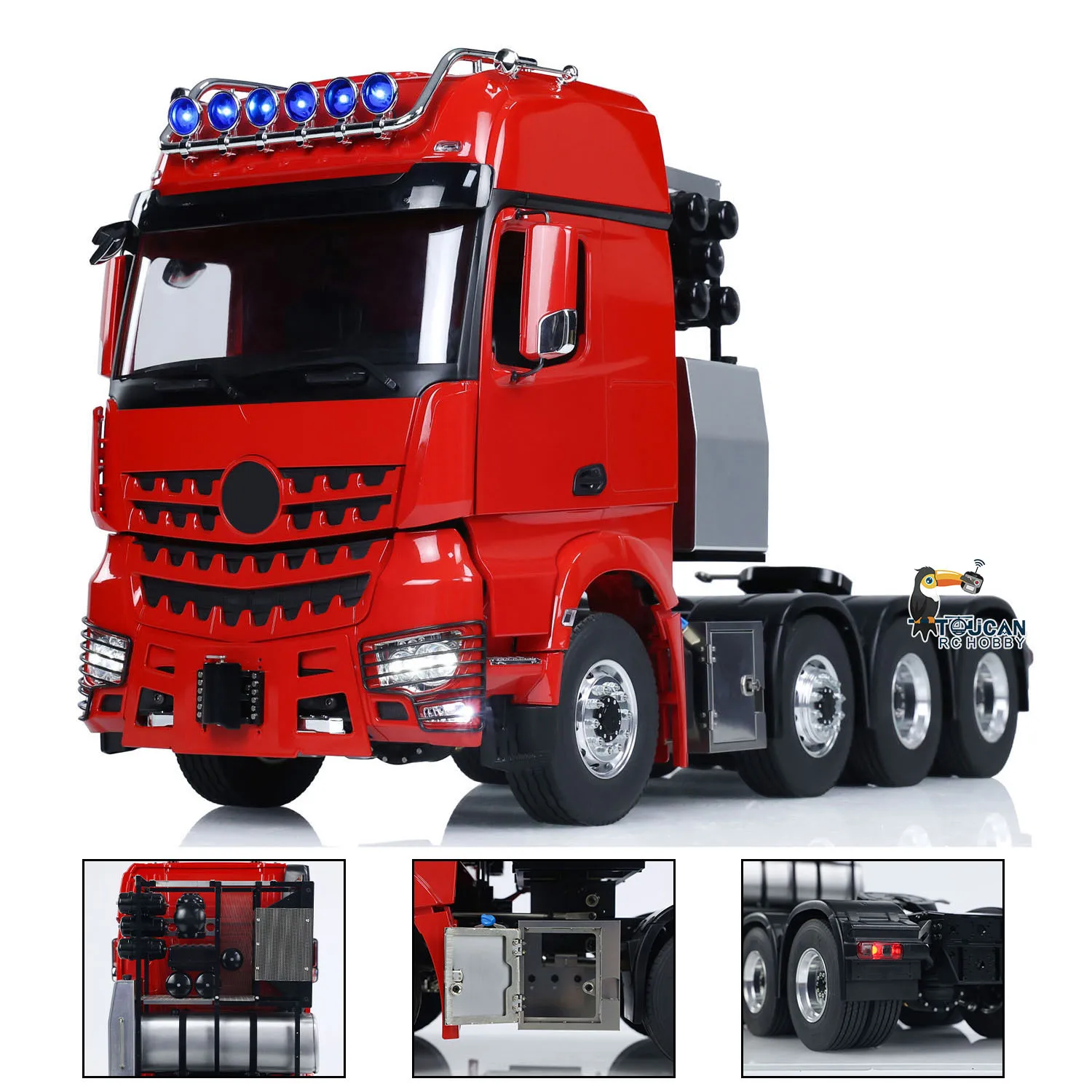 LESU 1/14 Metal RC Tractor Truck 3363 1851 Radio Control DIY Model Car Motor ESC Light Sound Painted Red Toy for Boys Thzh1408