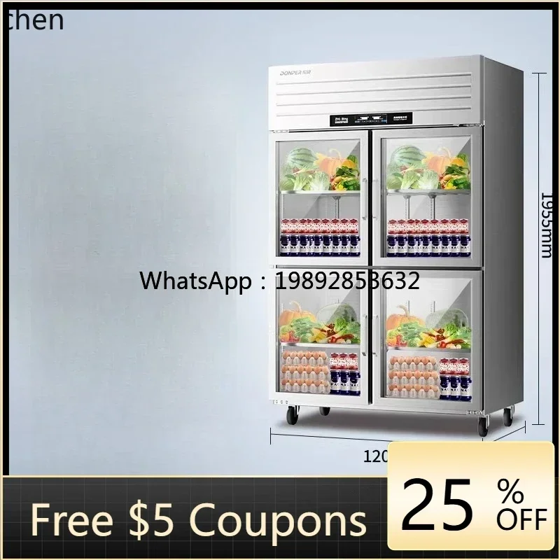 BG. Display Cabinet Glass Door Freezer Beverage Display Cabinet Order Cabinet Vegetable and Fruit Fresh Refrigerator