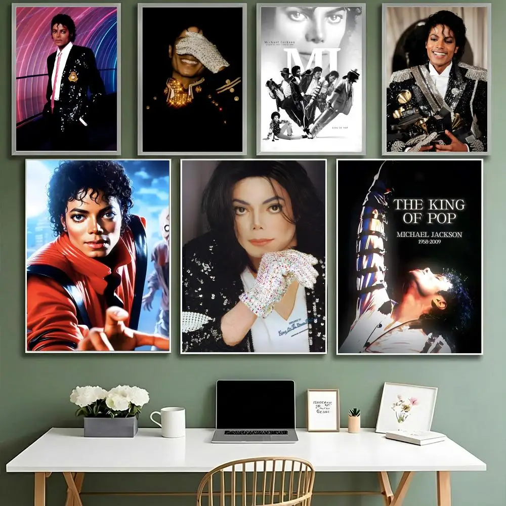 M-Michael Jackson POP LEGEND Poster HD Waterproof High-Toughness Self-Adhesive Wall Decor Universal