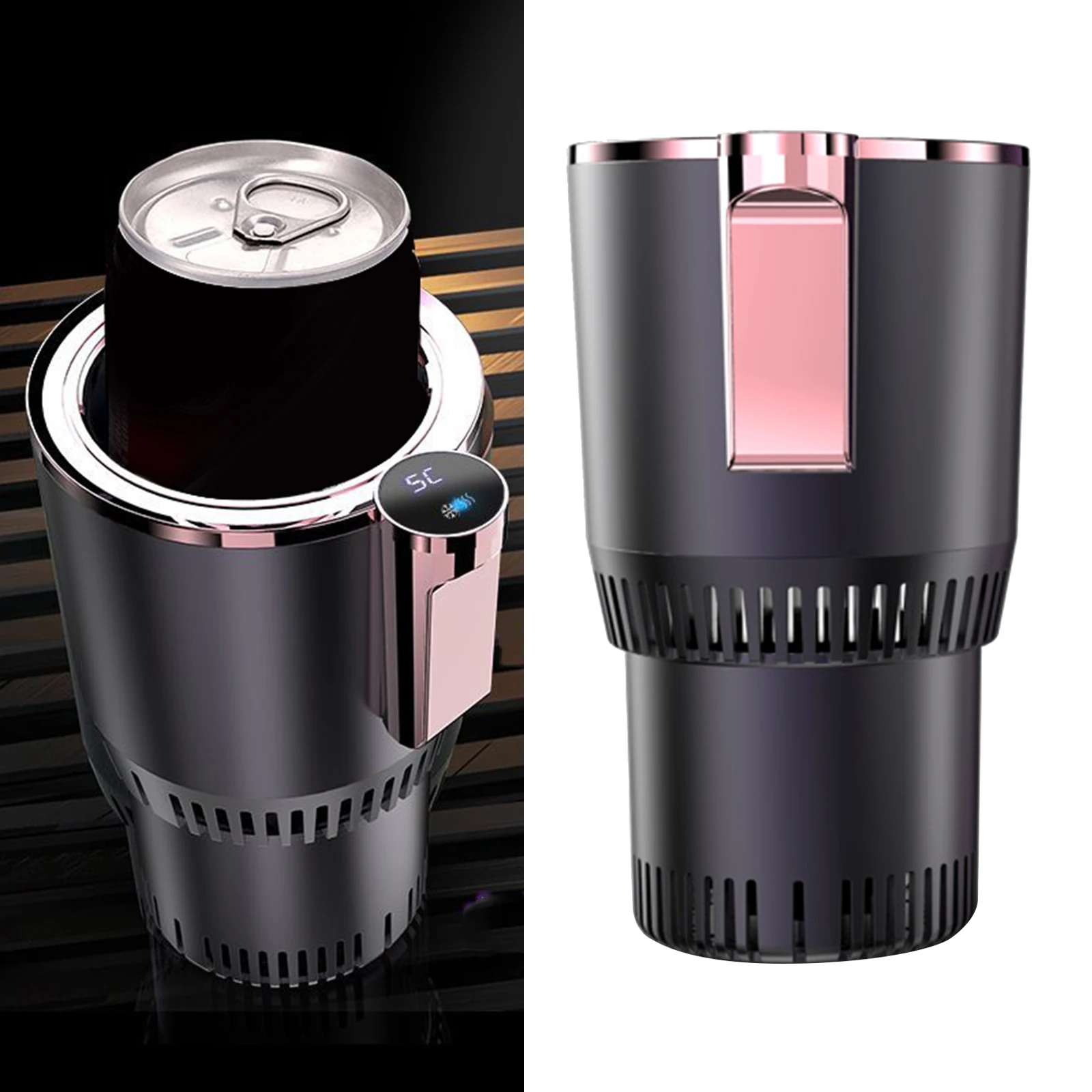 Smart Car Heating Cup Car Heated Mug Electric Coffee Milk Cup Beverage Mug Temperature Display for Auto Business Travel