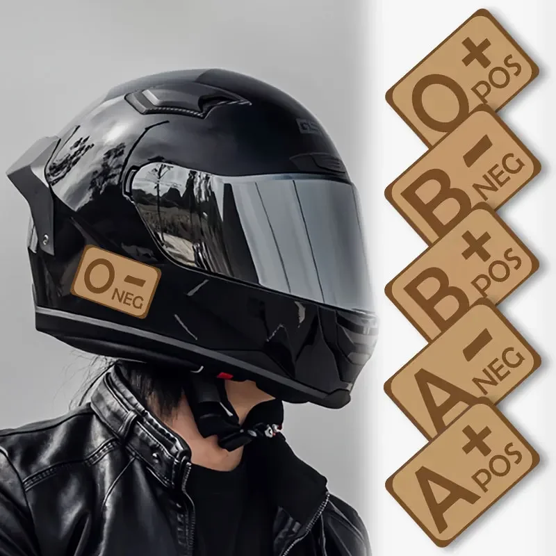 1PC Blood‑Type Waterproof Vinyl Sticker, Warning Decals for Motorbike Helmet Front Fairing Electric Scooter Fuel Tank Decor