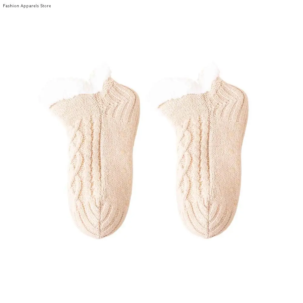 

Милые лоскутные зимние носки-тапочки, утепленные бархатные носки с силикагелевой сеткой, плюшевые теплые носки для сна, осень/зима