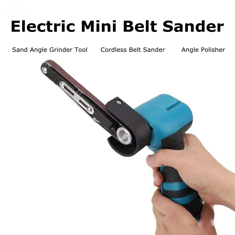 New Electric Mini Belt Sander Sand Angle Grinder Tool Cordless Belt Sander Polisher Power Tool with High Power Battery