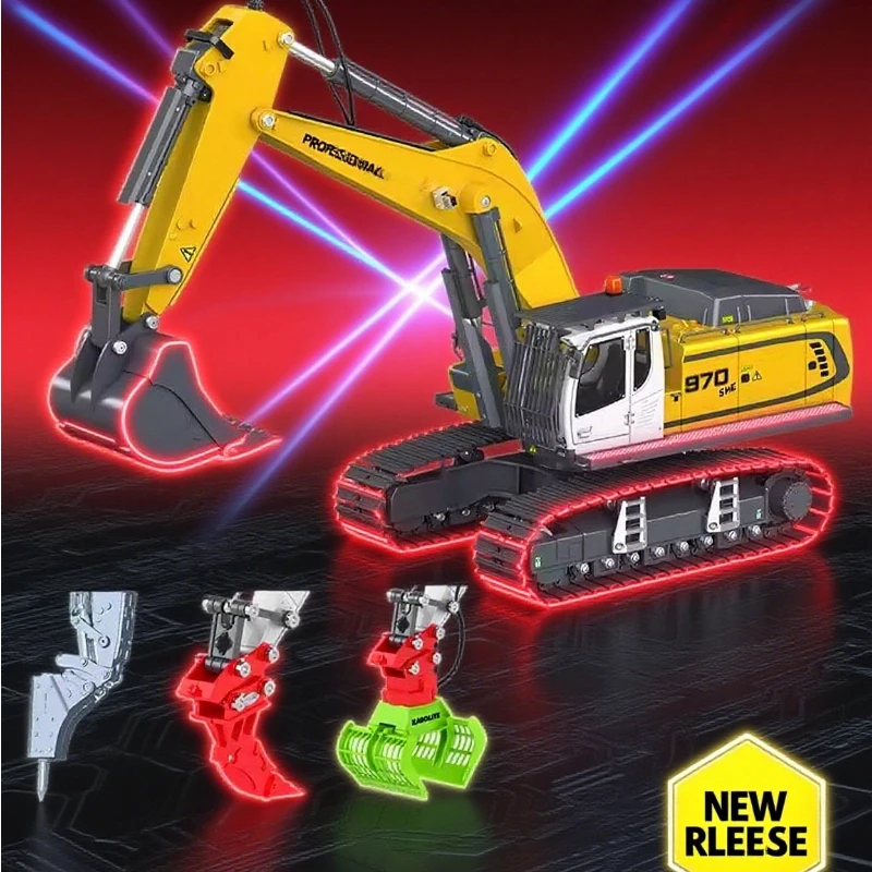 En Stock Rtr Kabolite 5901 1/14 Rc excavadora K5901 100s Control remoto excavadora batería eléctrica garra juguete modelo niños regalos