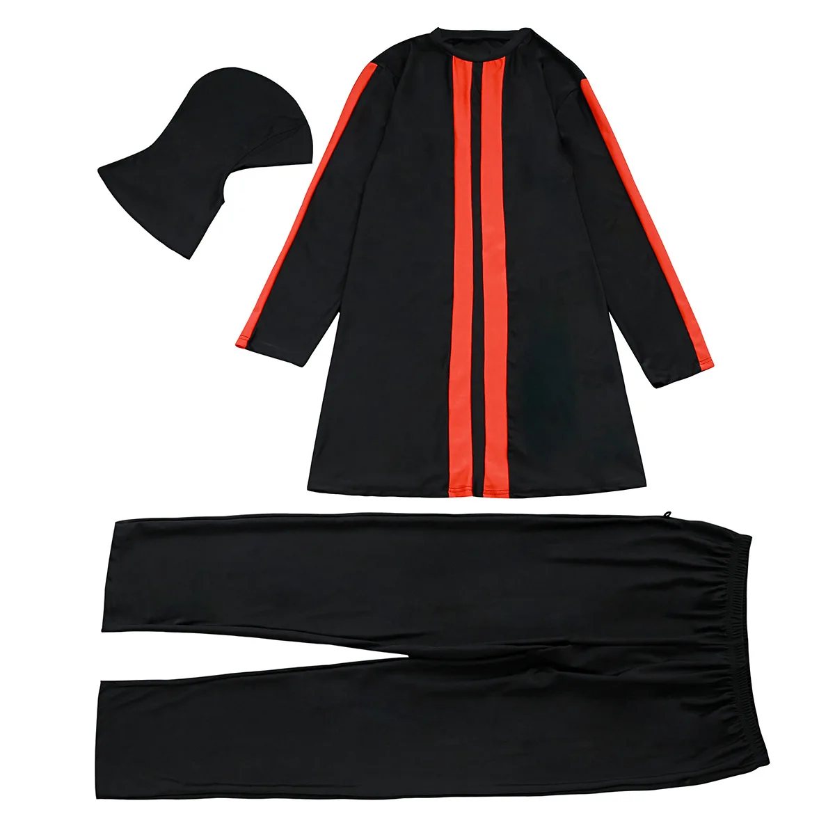 3PCS Dünne Stil Sportliche Muslimischen Bademode Burkini Femmes Frauen Modest Badeanzug Badeanzug Hijab Top Hose Islamischen Bademode Plus