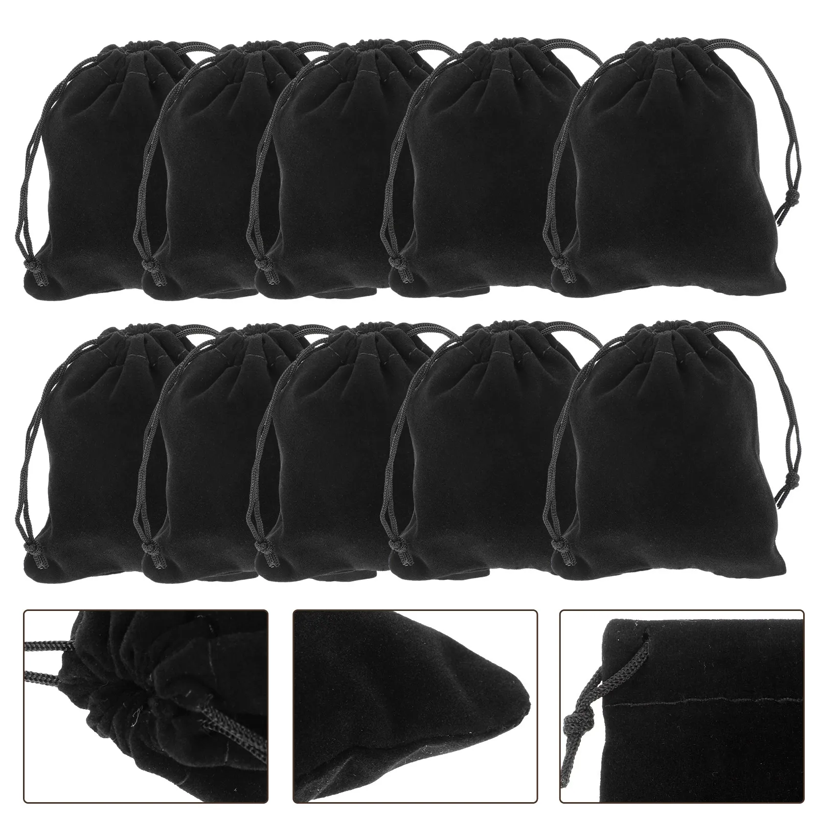 

10 шт. Премиальные мягкие мешочки для украшений на шнурке, портативные компактные подарочные мешочки для фестивалей, свадеб, хранения украшений и подарков