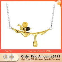 18K Gold Bee Pendant Necklace for Women #2