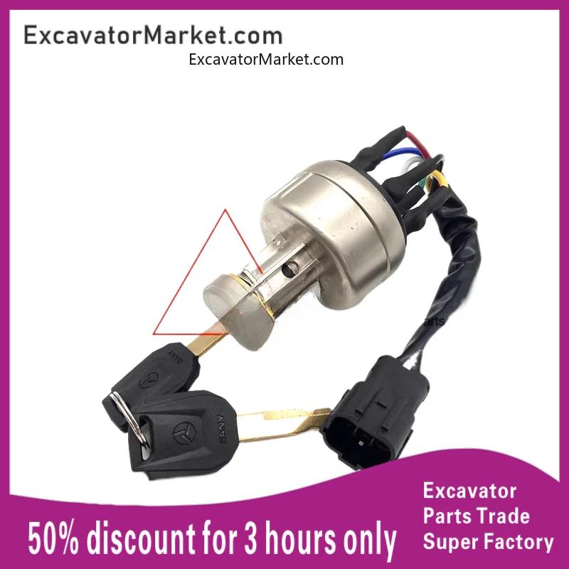 

Excavator Spare Sany sy55 65 75 135 215 235 265 ignition switch start switch electric door lock excavator accessories