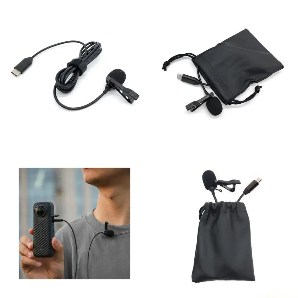 e56b-ノイズキャンセリングラベリアマイク-アクションカメラクリップマイク聴覚録音用