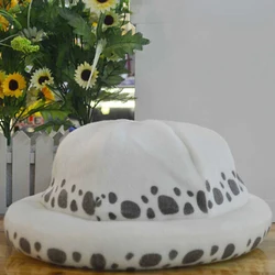 Anime Trafalgar Law Cosplay Hats Halloween Party Costumes Caps White Hat Soft Bowler Hat Masqurade Decor Fancy Dress